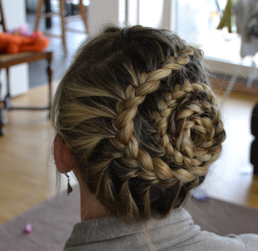 Плетение косы-спираль.