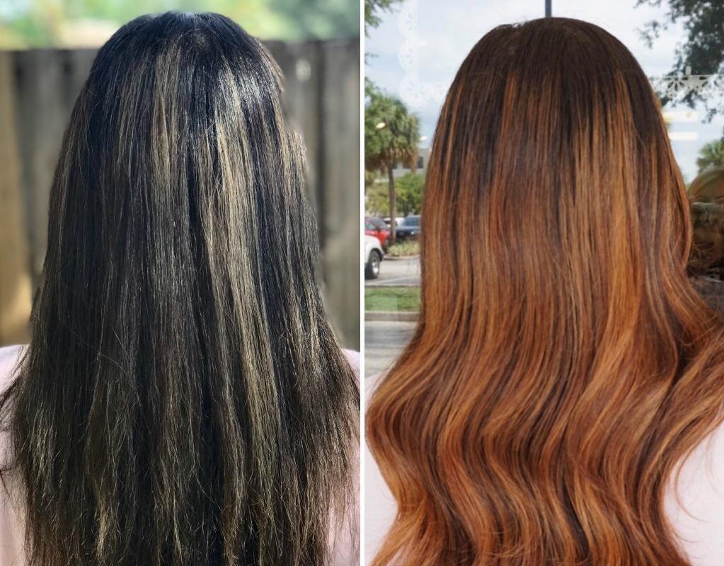 Тонировка волос - фото до и после